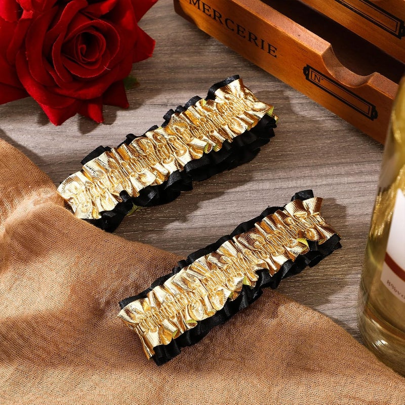 Jadive 2 Pcs Roaring 20s Armband Garter for Men Sleeve Shirt Costume Anti Slip Arm Holder Garter Belt for 1920s Party - Image 5